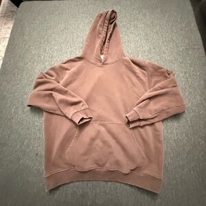 Blank chocolate brown  Hoodie Sweatshirt for Men or women size Large
